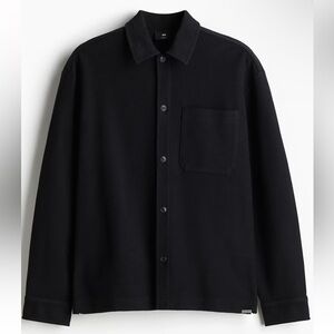 H&M Charcoal Loose-fit brushed overshirt